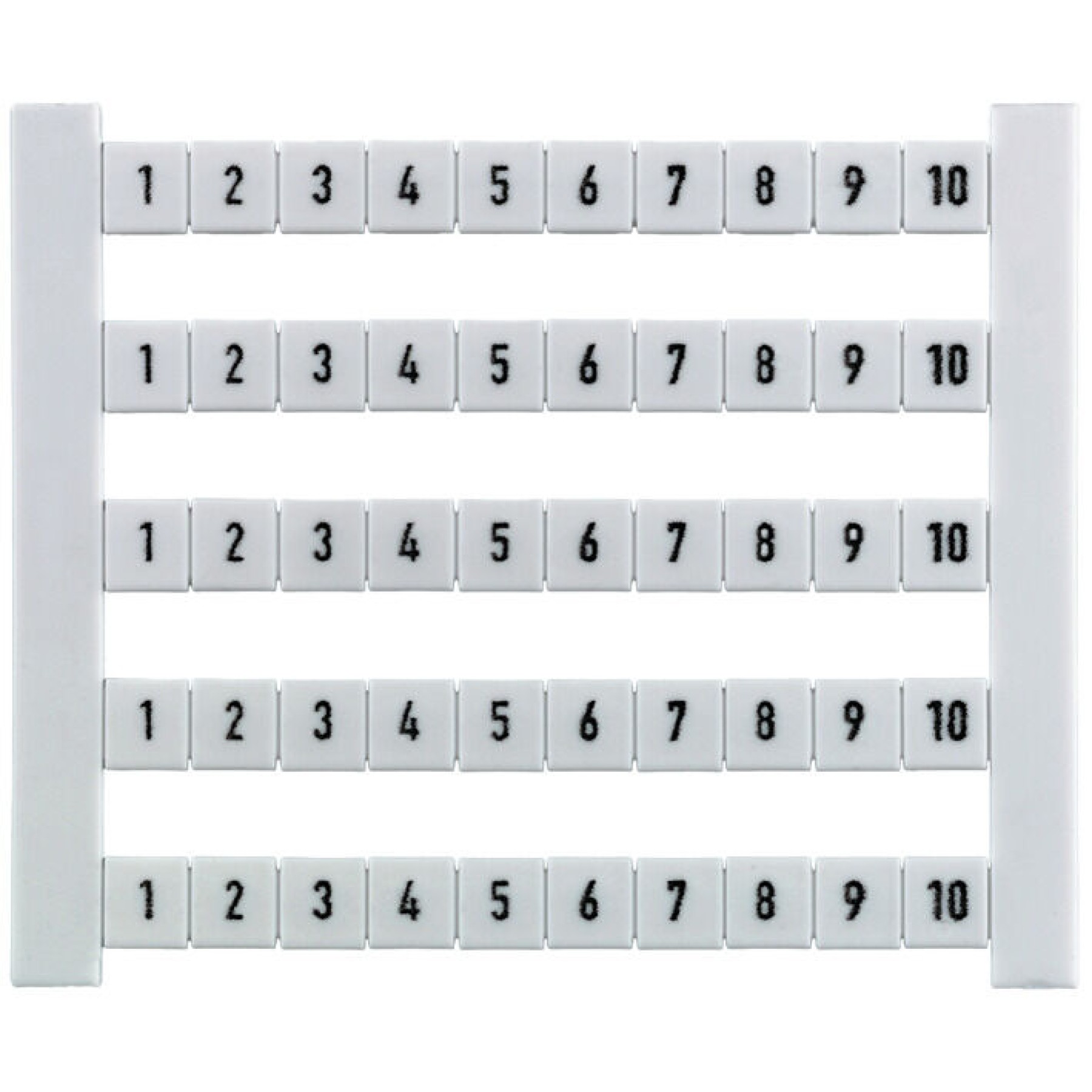 Weidmuller 0473460301 Terminal Marker for 2.5mm terminal WDU 2.5 DEK 5 FW Marked 301 TO 350