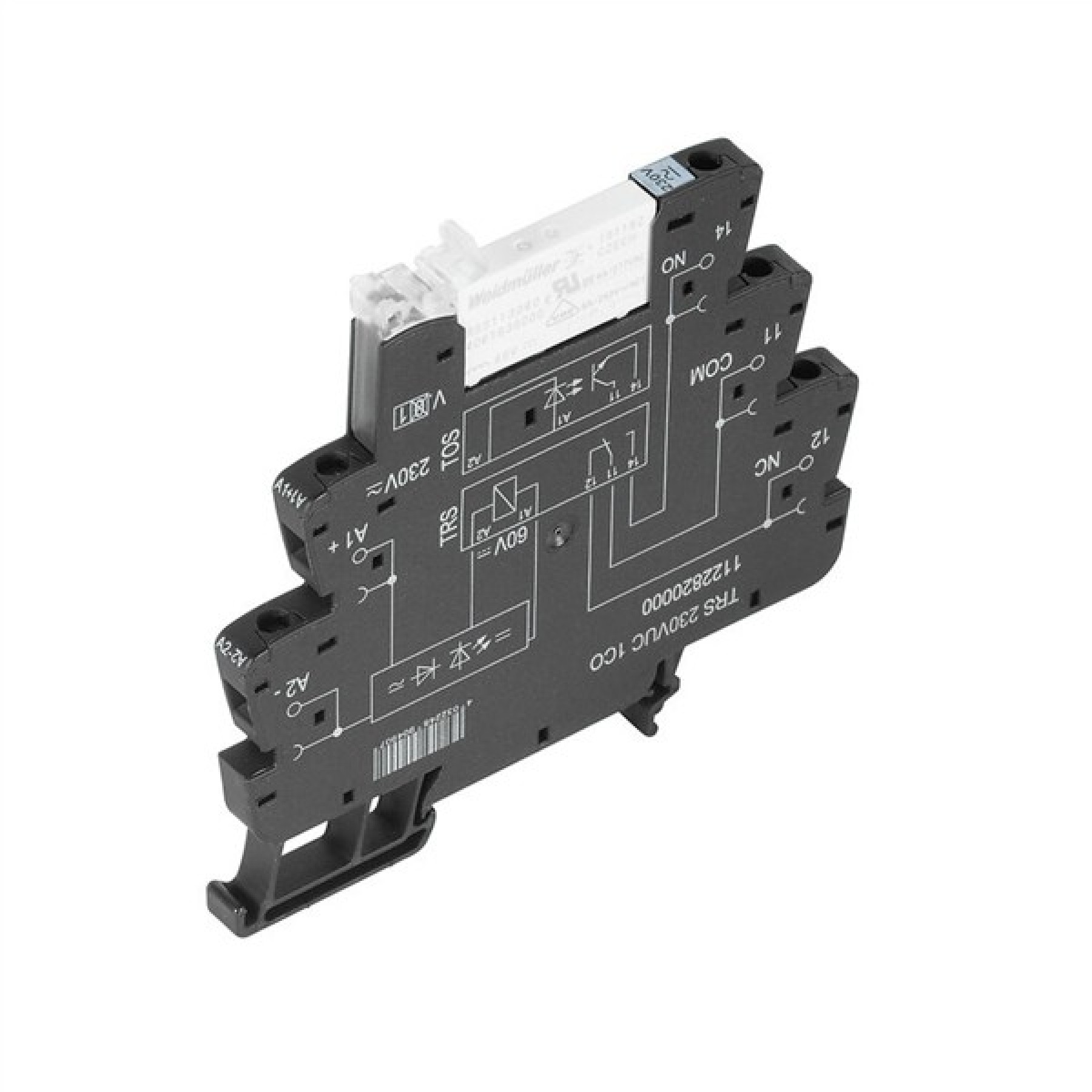 Weidmuller 1122820000 relay 1 Pole 6mm wide TRS 230VAC DC 1CO