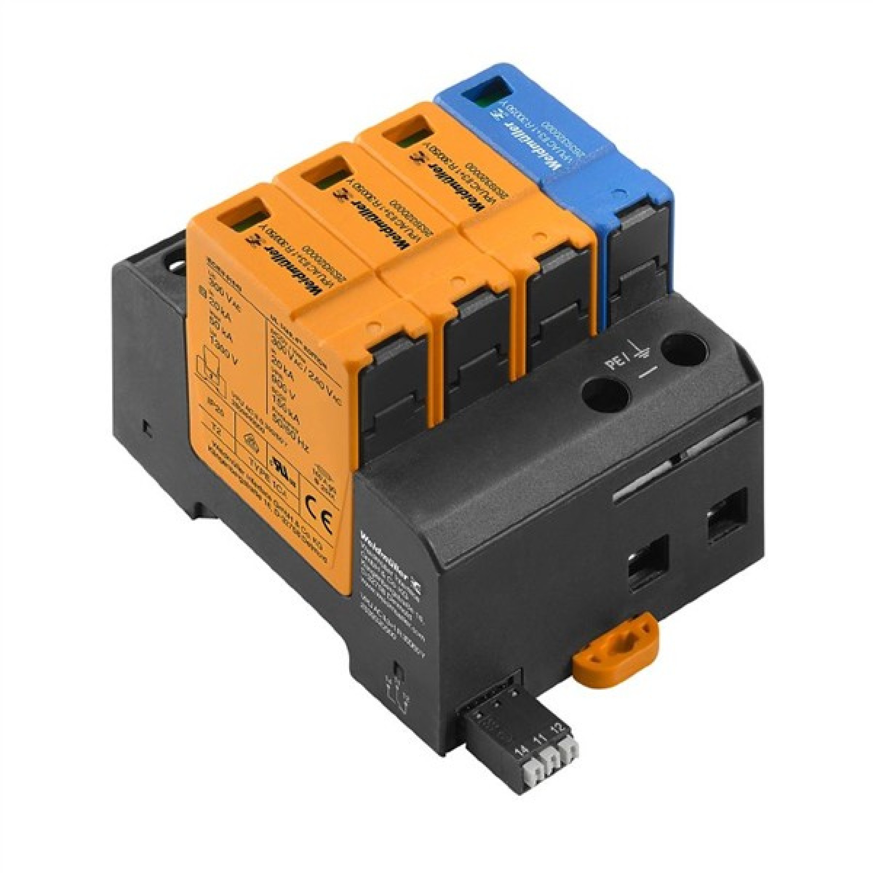 Weidmuller VPU AC II 3+1 R Surge Protection Module 300V 50kA (Y Configuration)