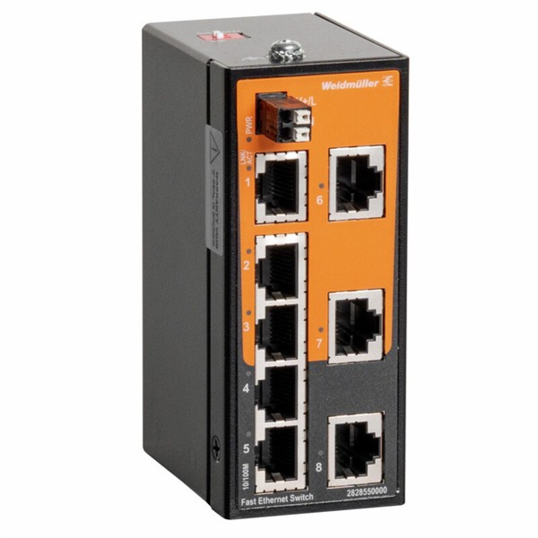 Weidmuller 2828550000 Ethernet Switch 8 port Unmanaged 24VAC/DC IE-SW-ELB-08-8TX