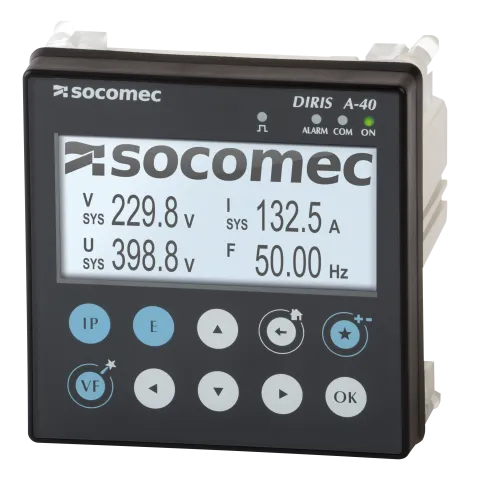 Socomec 48250500 Energy Meter Multifunction meter DIRIS A-40 RS485 MODBUS 3 inputs/2 outputs