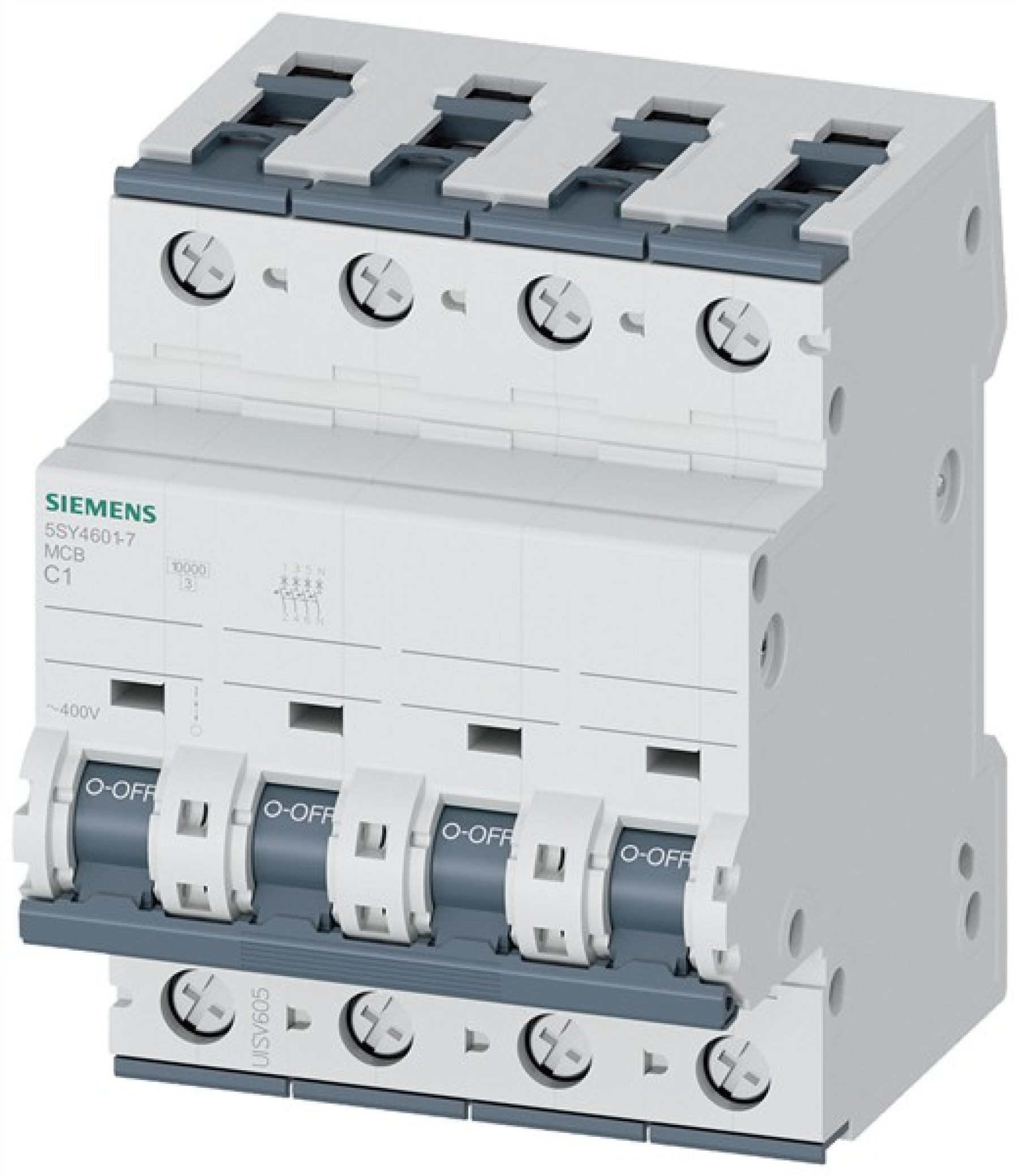Siemens 3P+N 1A Type C MCB