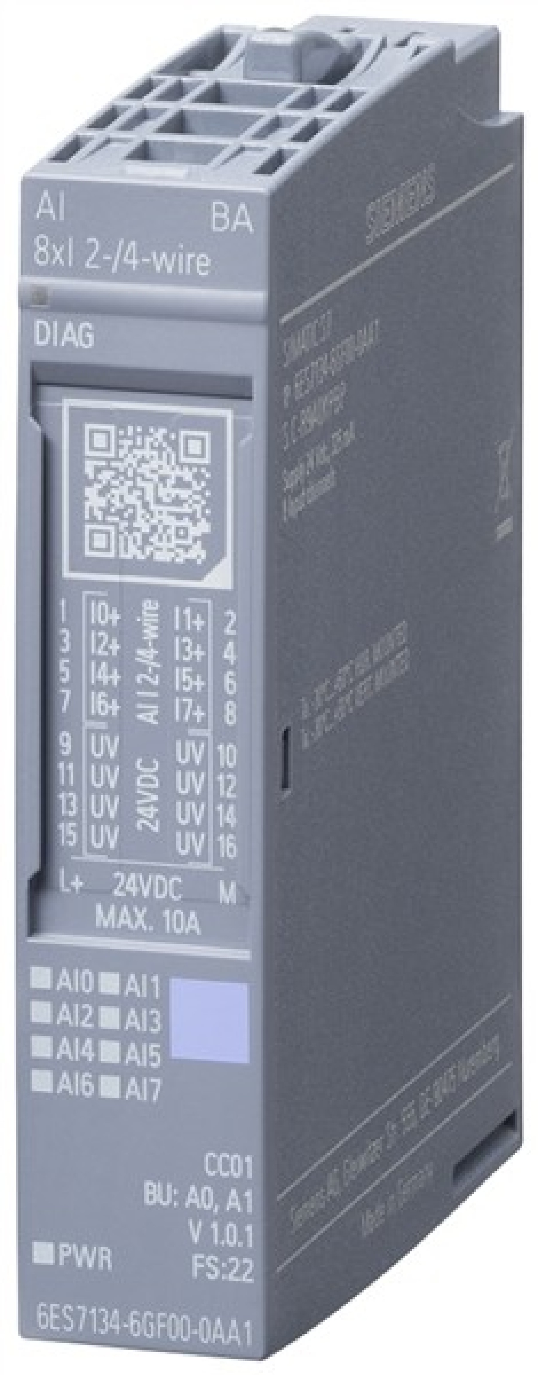 Siemens Remote I/O 6ES71346GF000AA1 SIMATIC ET 200SP AI 8xI 2-/4-wire BA PU 1