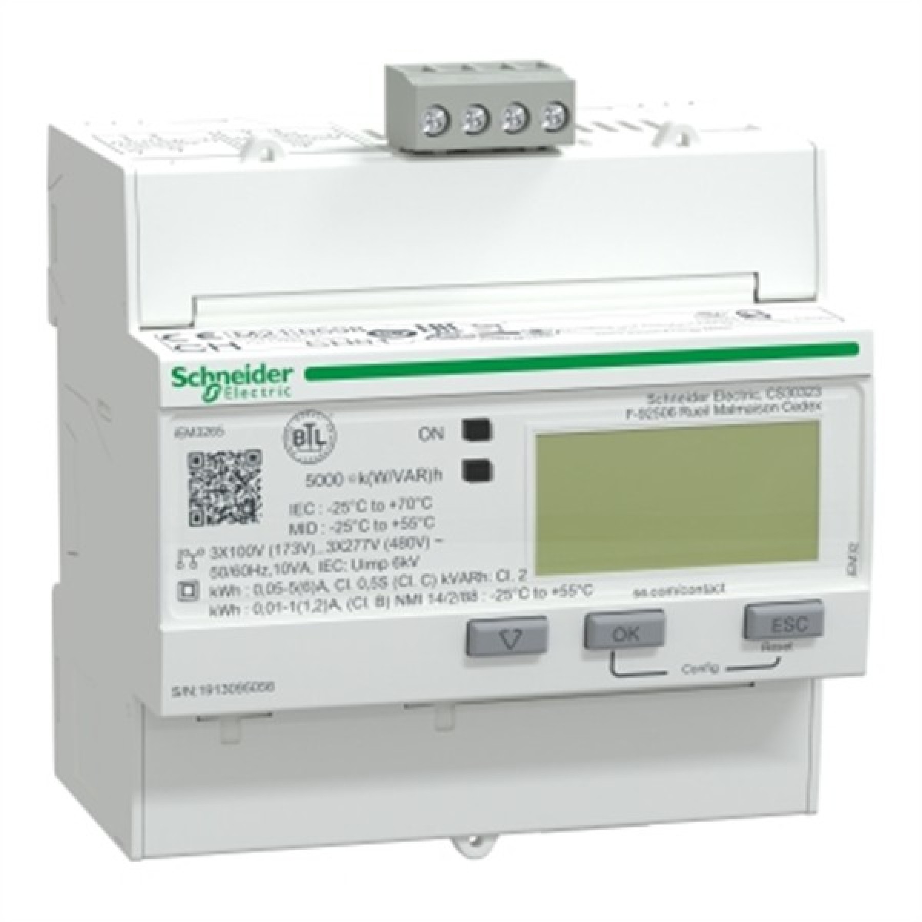 Schneider A9MEM3265 3 Phase iEM3265 energy meter - CT - BACnet - 1 digital I - 1 digital O - multi-tariff - MID