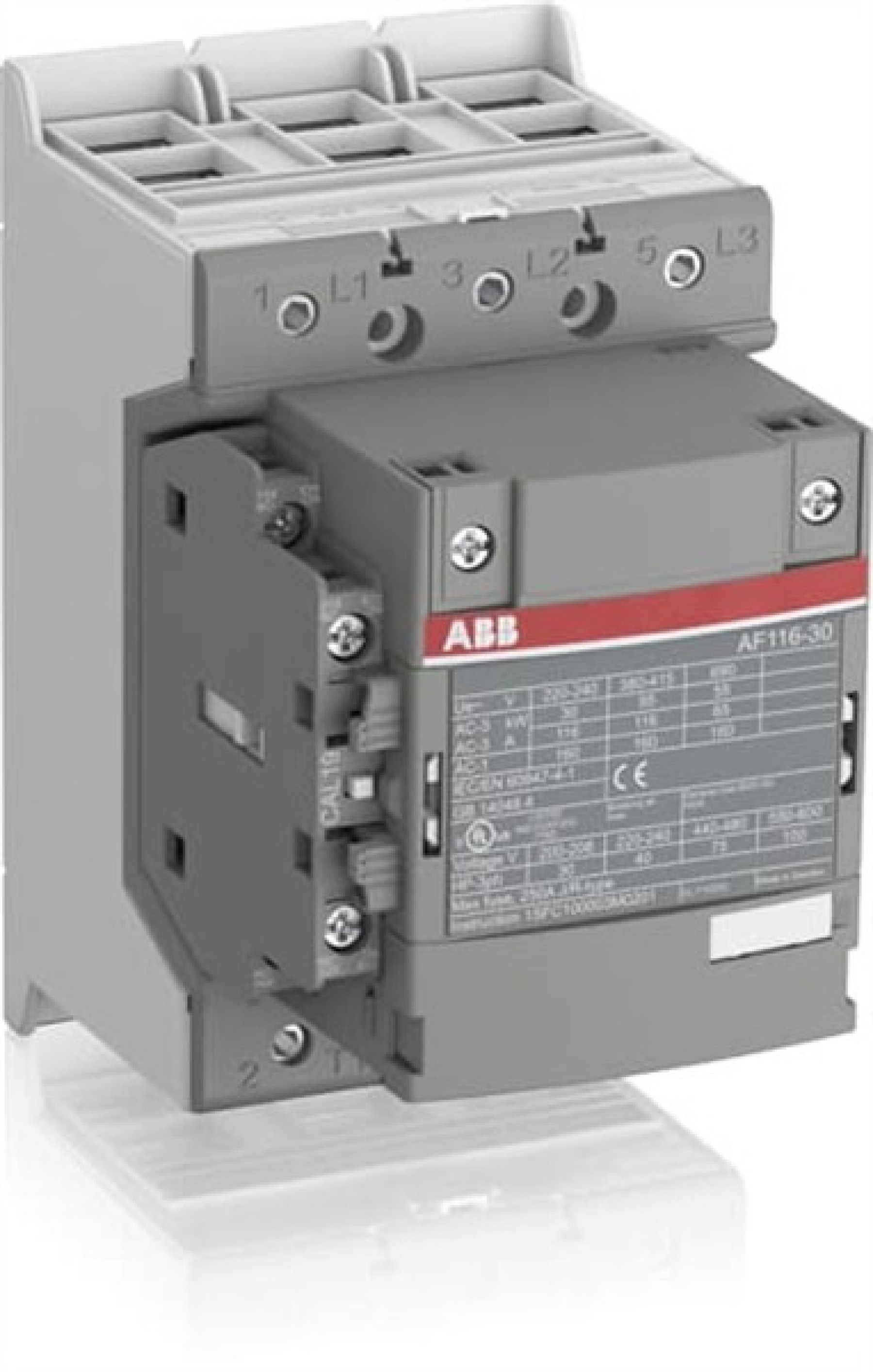ABB AF116-30-11-11 Contactor 116A 116AMP 55KW 3 POLE 24...60VAC 50-60HZ-DC