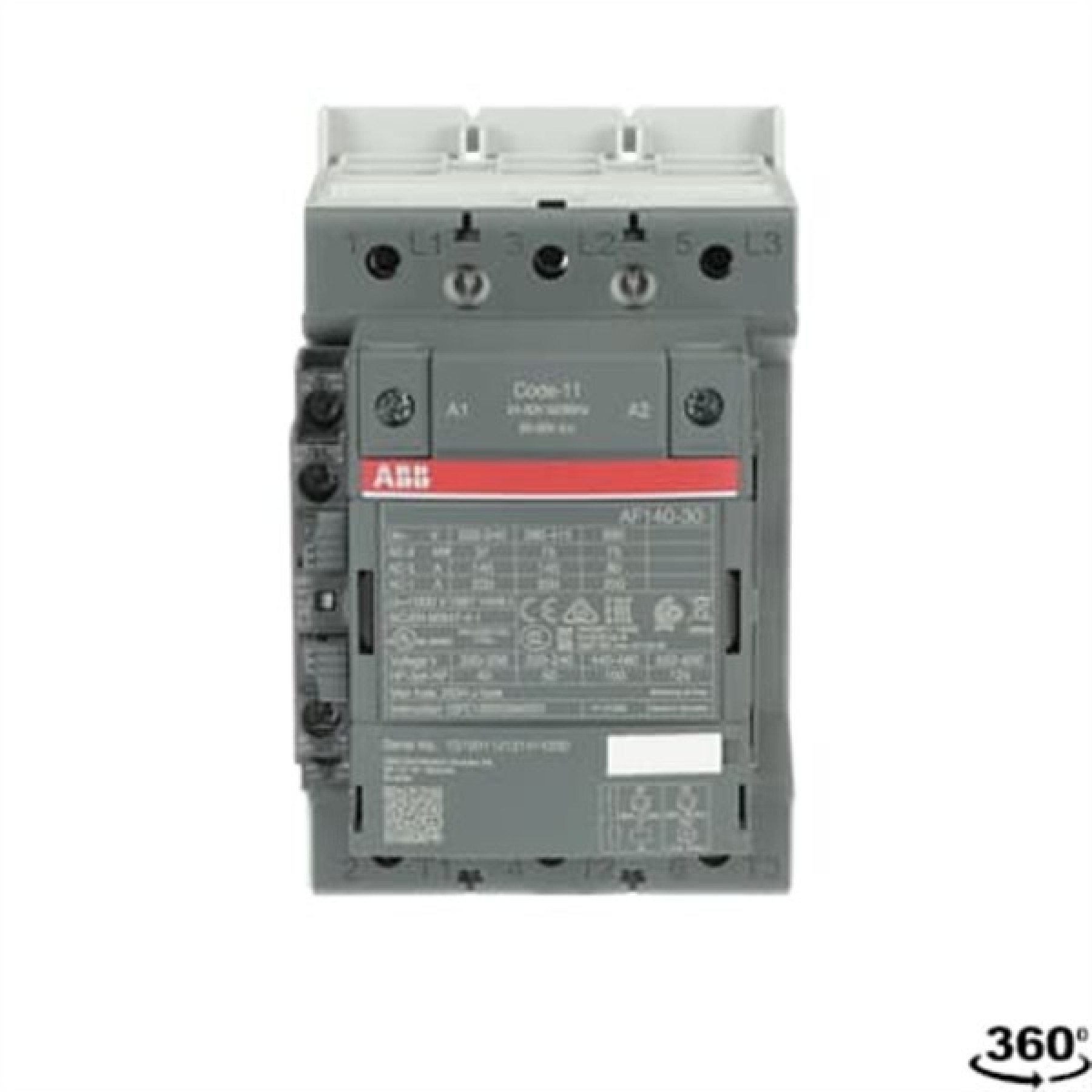 ABB AF140-30-11-11 Contactor 140A 140AMP 75KW 3 POLE 24...60VAC 50-60HZ-DC