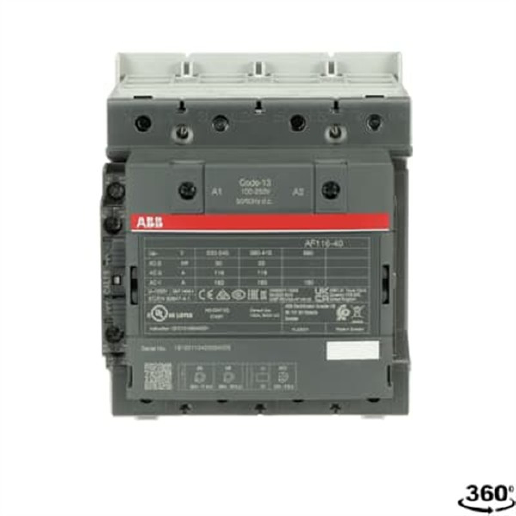 ABB AF140-40-11-13 Contactor 140A 140AMP  4 POLE 100-250V Contactor
