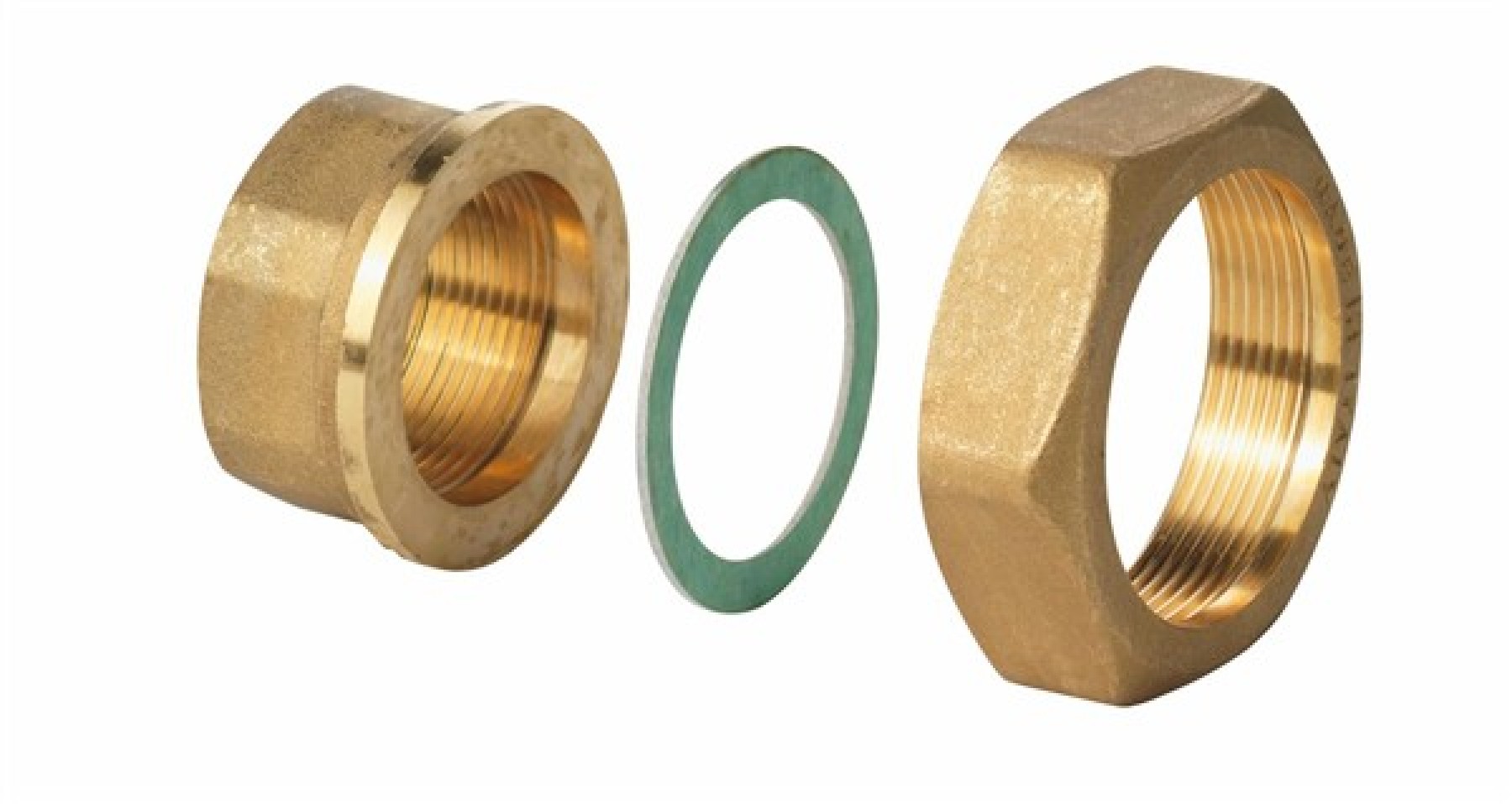 Siemens ALG132 G 1/2" / R 3/8" Set Of 2 Brass Screwed Fittings With Male Threaded.