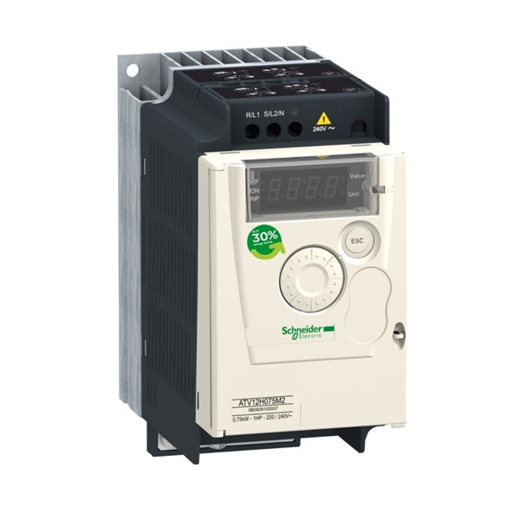 Schneider ATV12H075M2 Variable Speed Drive 0.75KW 240V 1PH IP20 HVAC INVERTER DRIVE EMC Filter