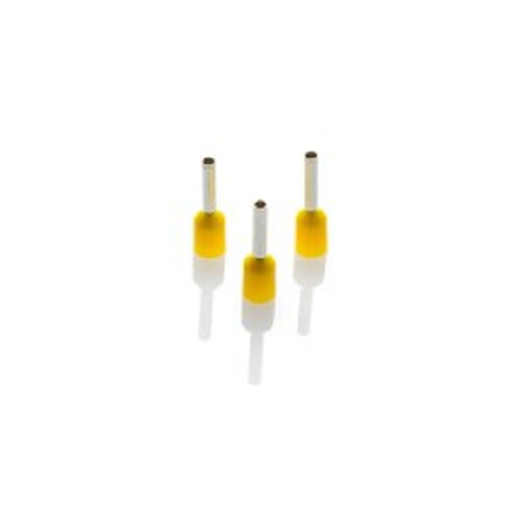 Partex CEF112G Yellow Single Insulated Boot Lace Cord End Ferrule 1mm long barrel