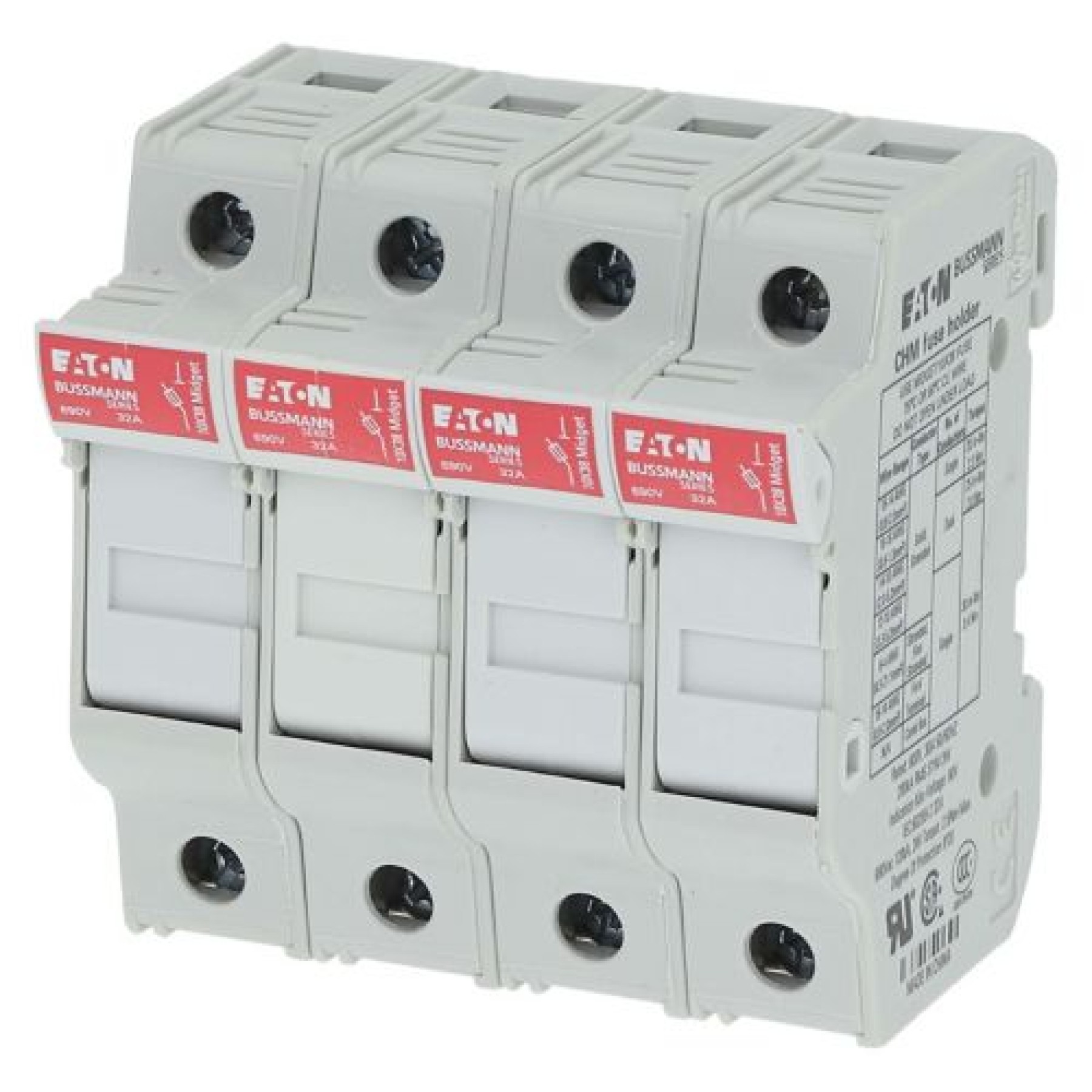 Bussman CHM4DU 10 X 38 32A 32AMP 4 Pole Fuse Holder