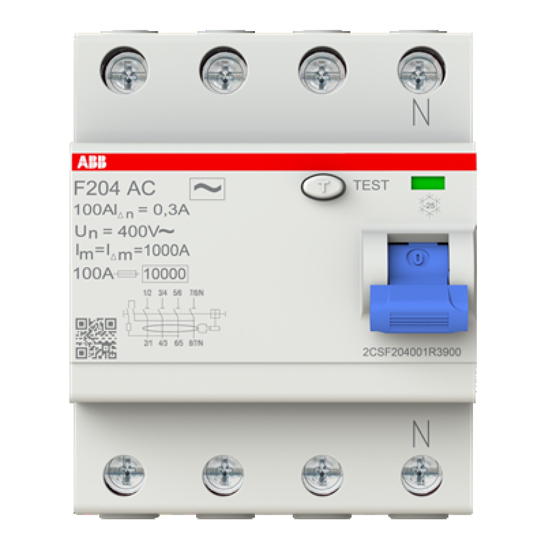 ABB RCCB 4 POLE 40A 30MA