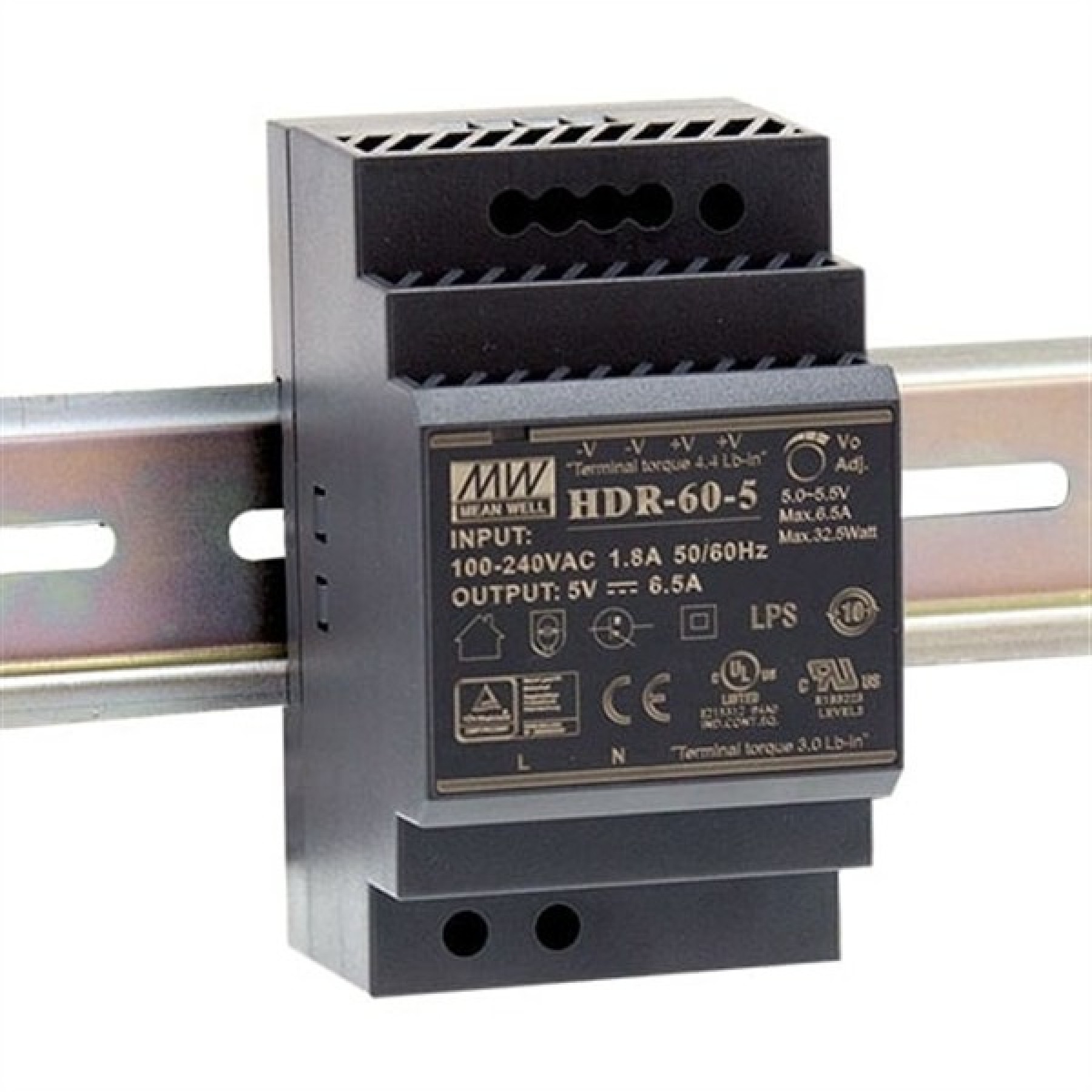 Meanwell HDR-60-12 DC Power Supply 60W 2.5A 12VDC