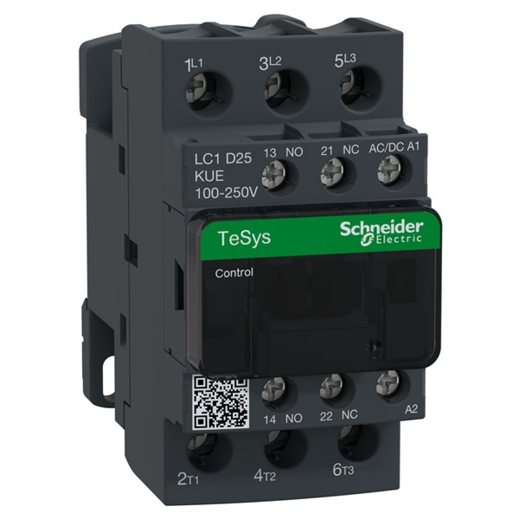 Schneider LC1D25KUE Contactor 25A 25AMP 11KW 3P 3NO 100-250VACDC