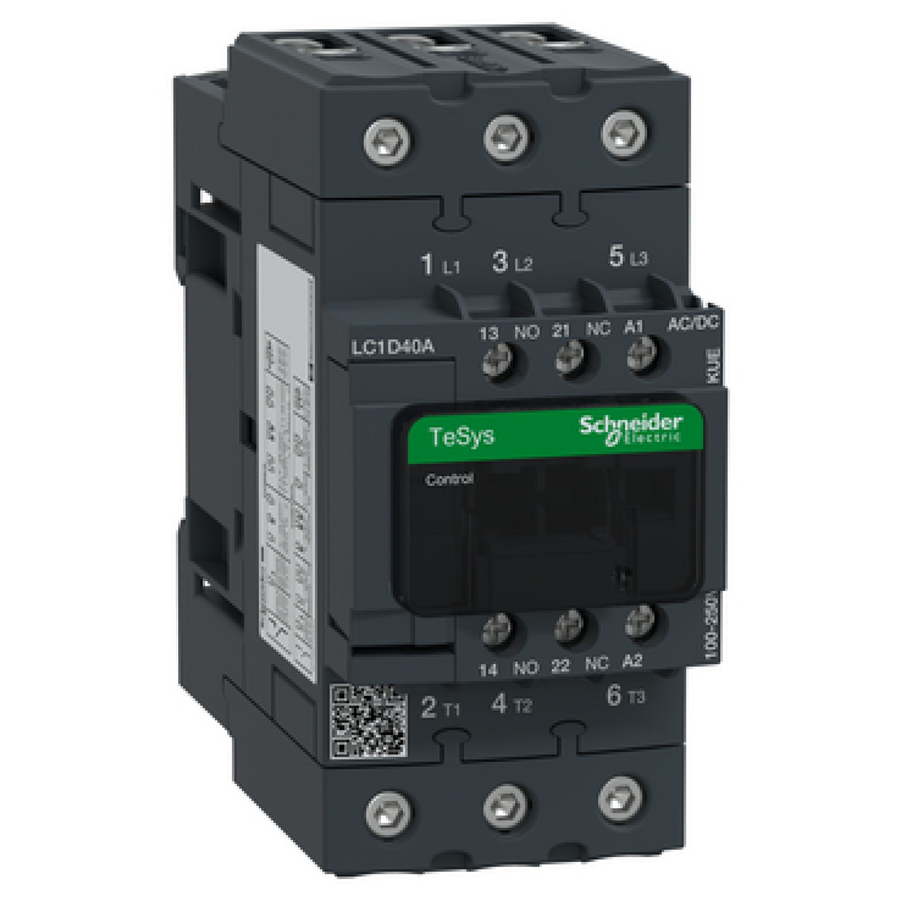Schneider LC1D40A 40AMPKUE Contactor - 40A 40AMP 18.5KW 3P 100...250VAC/DC coil