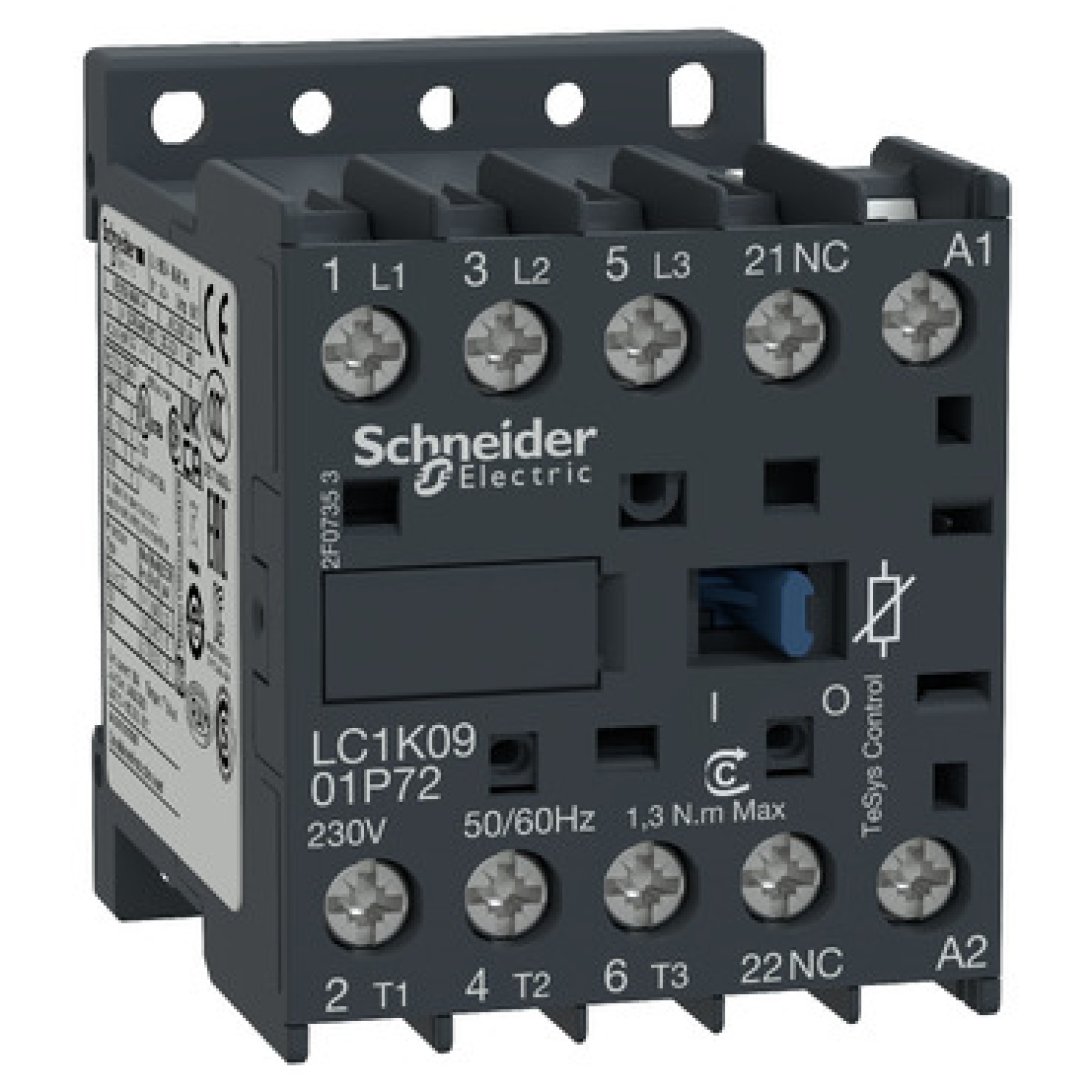 Schneider Contactor - 1NC 9A 4KW 3 Pole 230v ac