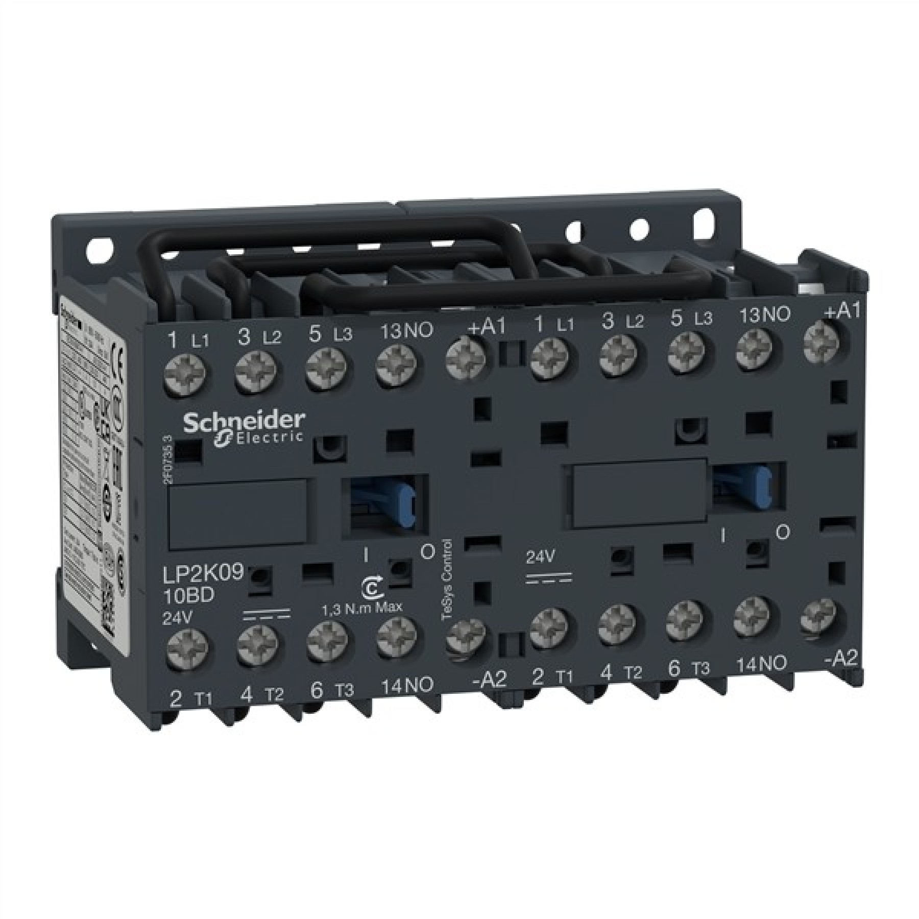 Schneider LP2K0910BD Reversing Contactor 9A 9AMP 4KW 3P 24VACDC Mini Contactor 1NO Aux