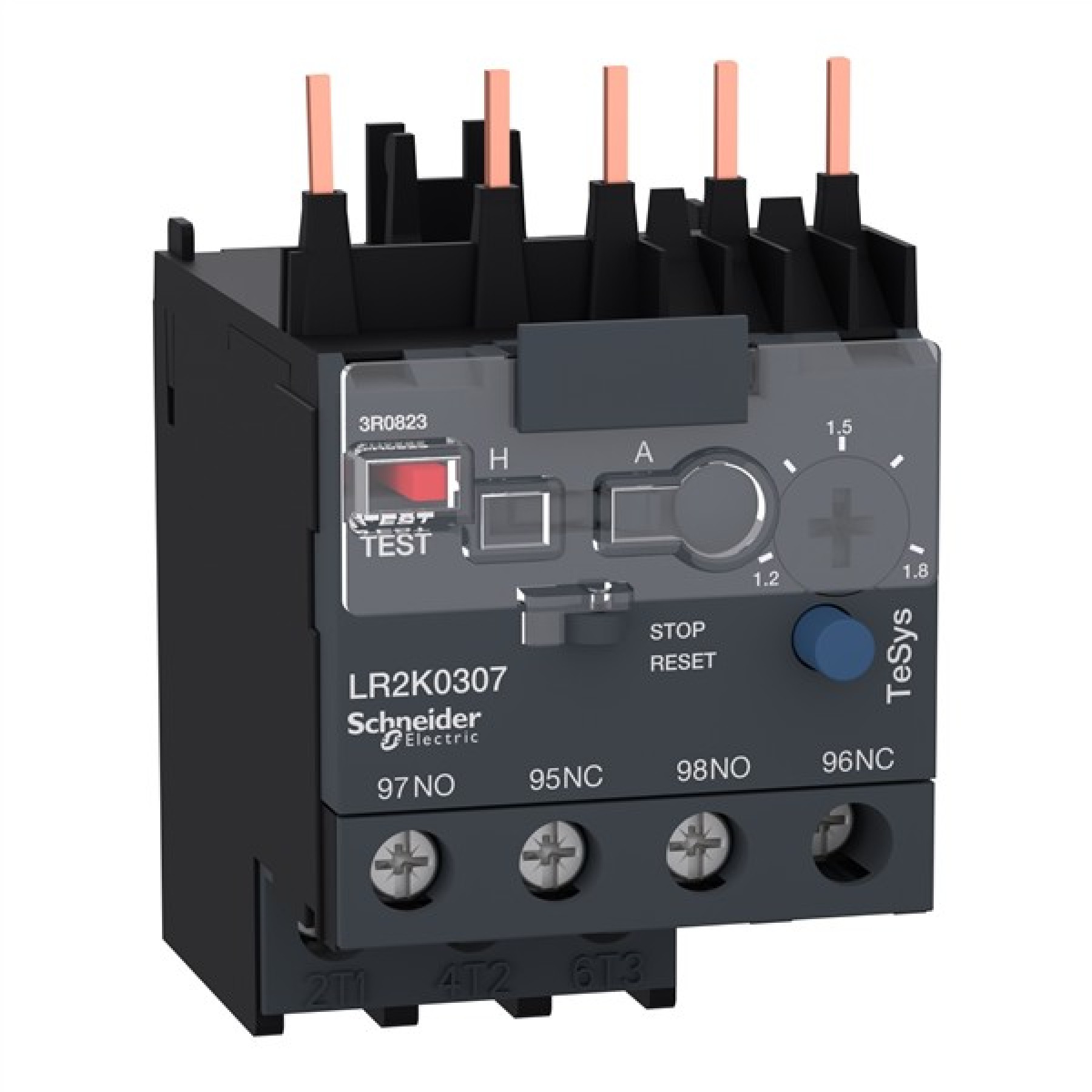 Schneider LR2K0307 Thermal Overload Relay for LC1K and LC1P Tesys K 1.2-1.8A