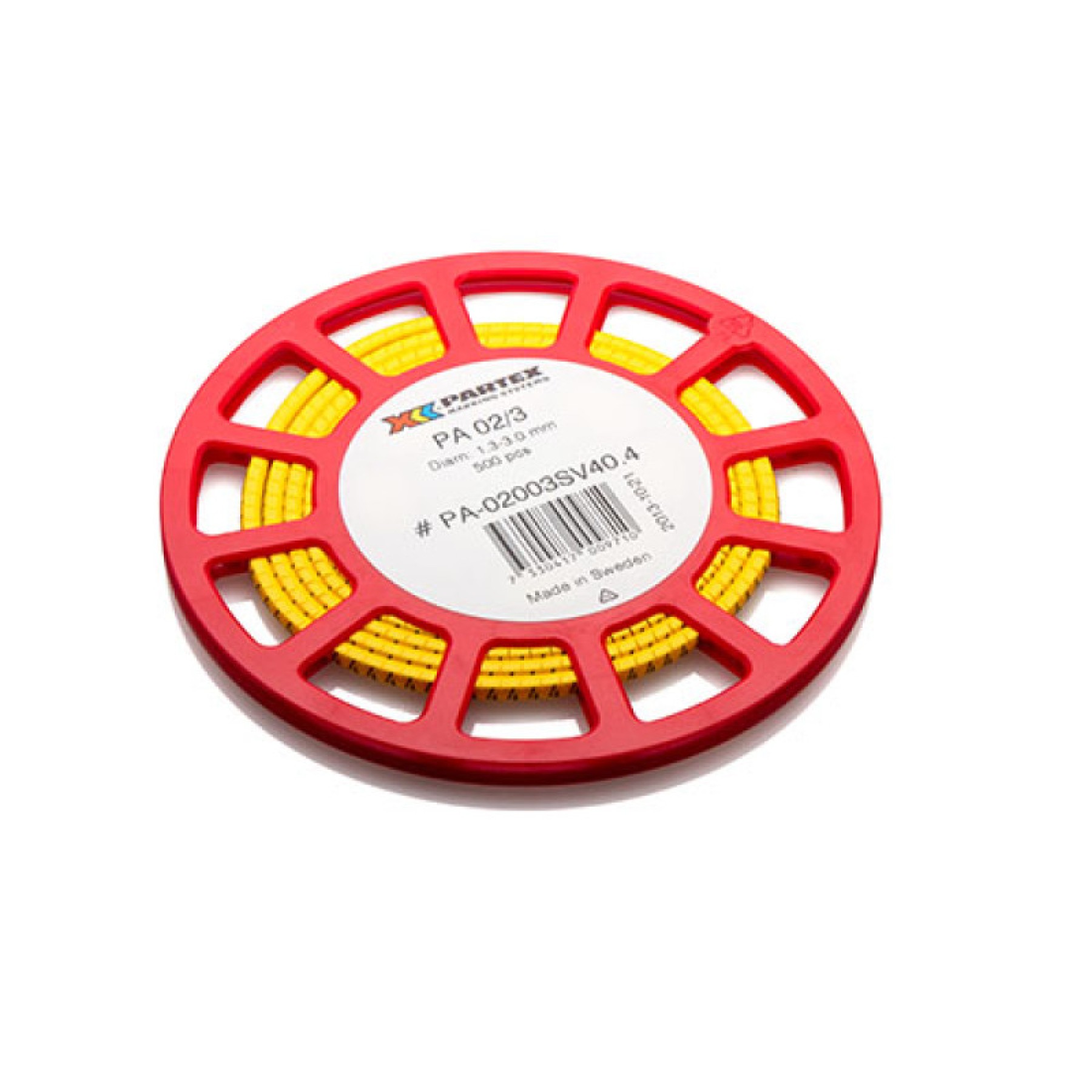 Partex Cable Marker PA02/3 Colour Coded Black Marked 0 Disc To suit cables: 1.7 - 2.8mm 0.5 - 0.75mm