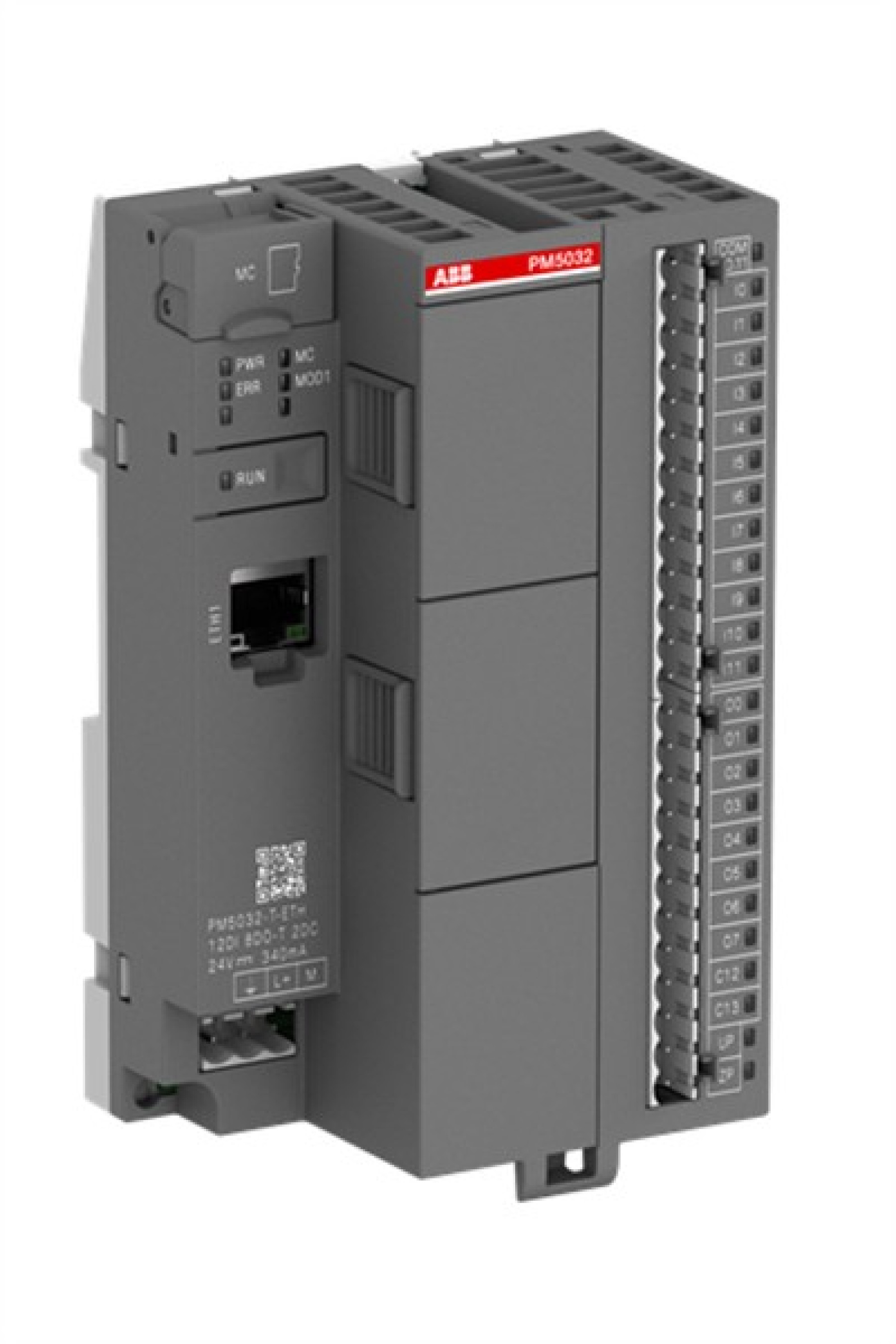 ABB PM5032-T-ETH Processor Module 2MB 12DI/8DO-T/2DC Ethernet 24VDC 2x OptI/On Slots cpu