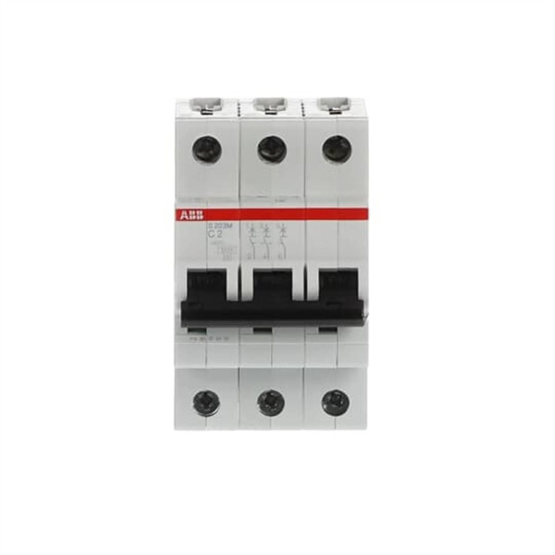 ABB S203M-C2 2A 3 Pole C Curve 10kA MCB – 2CDS273001R0024
