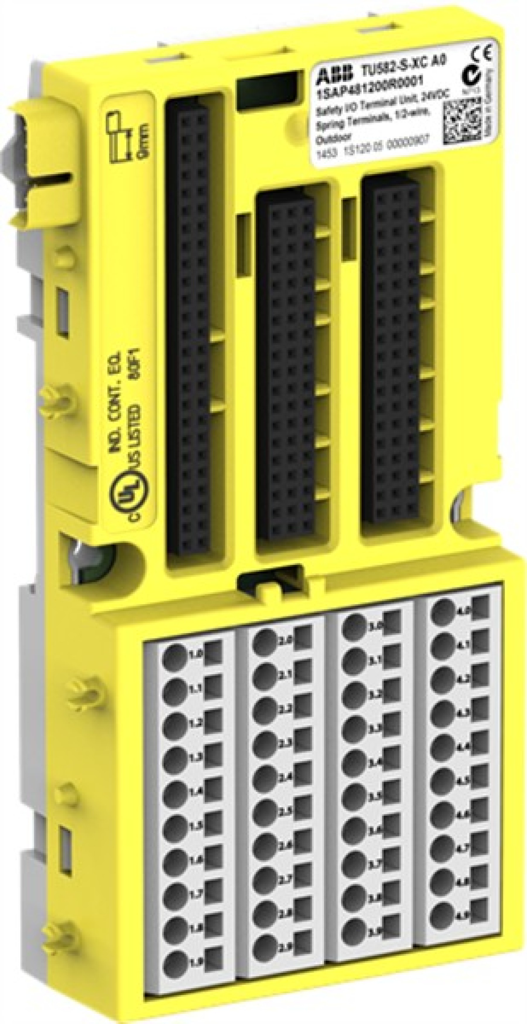 ABB TU582-S-XC S500 Safety Input/Output Terminal Unit Spring terminal blocks 24VDC safety I/O Modules Outdoor eextreme conditions