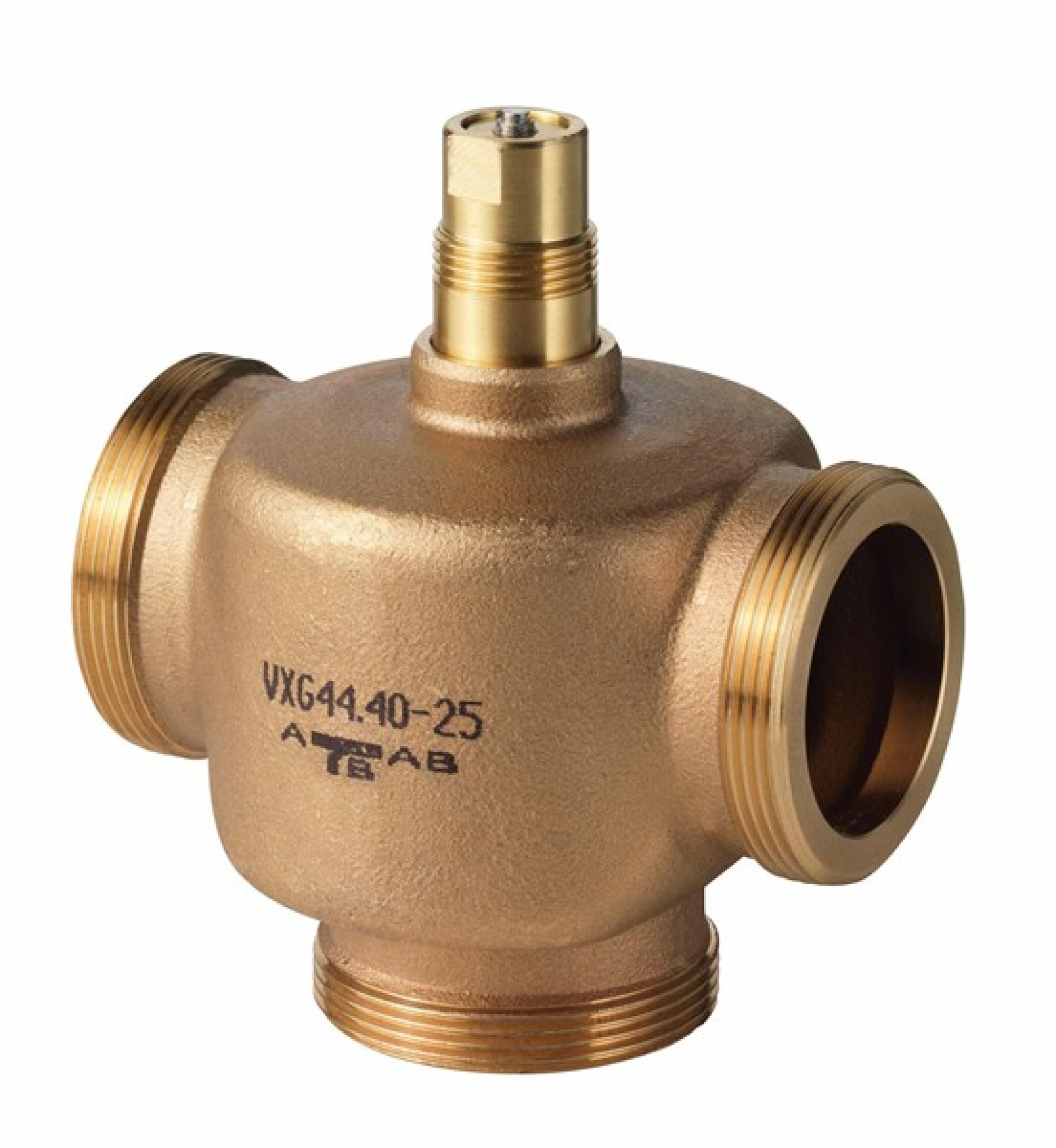 Siemens VXG44.25-10 25mm 3 Port Screwed Bronze Globe Valve PN16 with Kvs 10