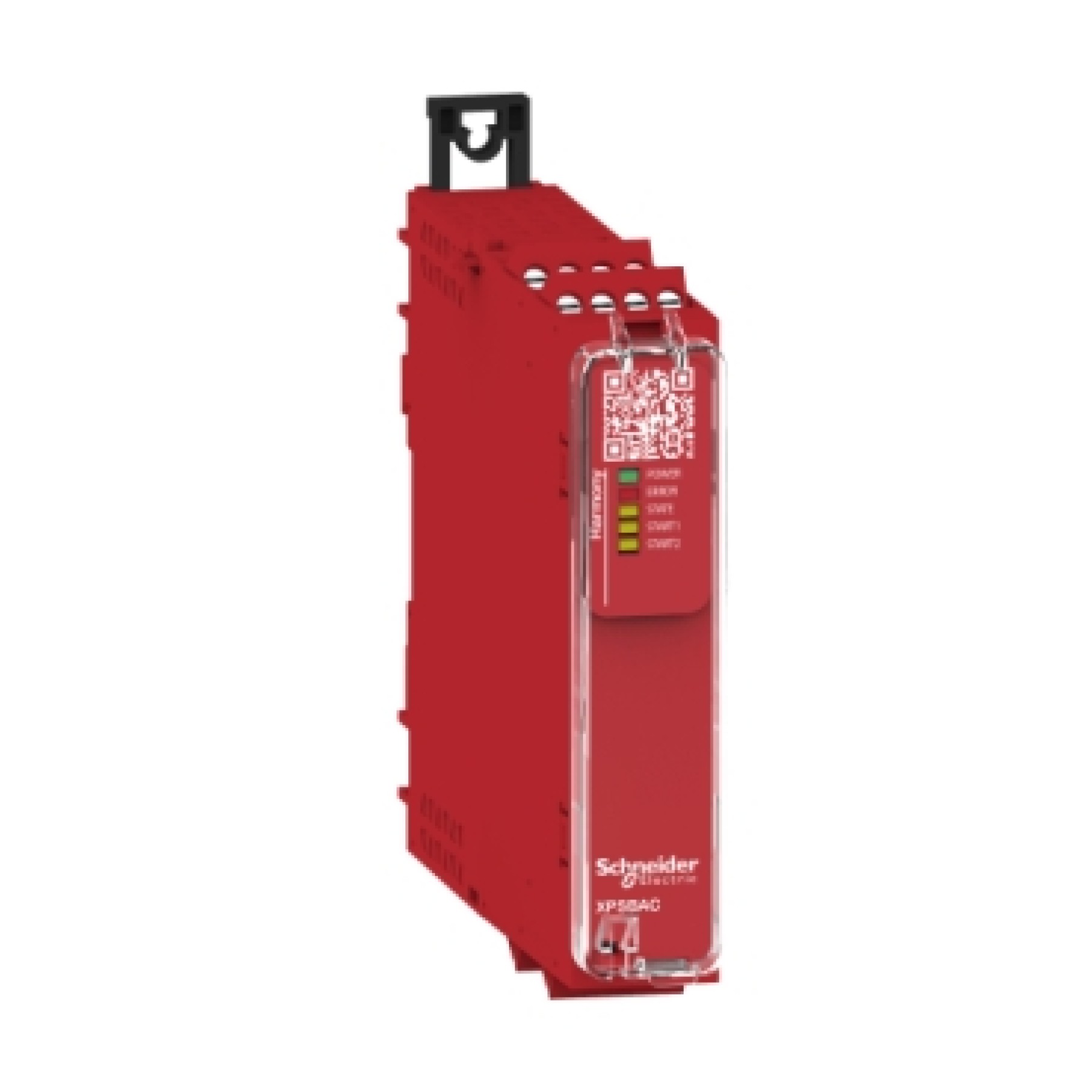 Schneider XPSBAC34AP Estop or guard Harmony XPS connected to supply terminals 48-240 V AC/DC no inputs screw 4NO 2NC