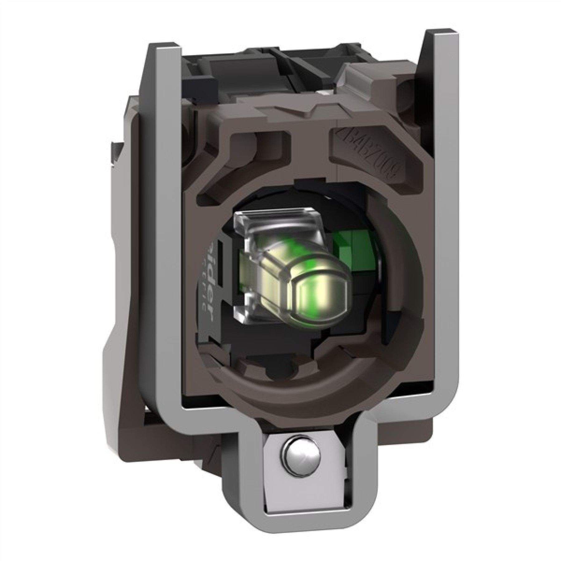Schneider ZB4BW0B11 Electric Complete body-contact assembly and light block Harmony XB4 metal universal LED body-fixing collar 1NO 24VAC DC